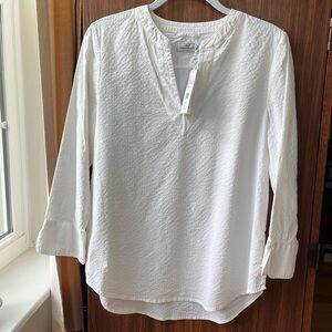 NWT Vineyard Vines Seersucker Savannah Popover Size M White